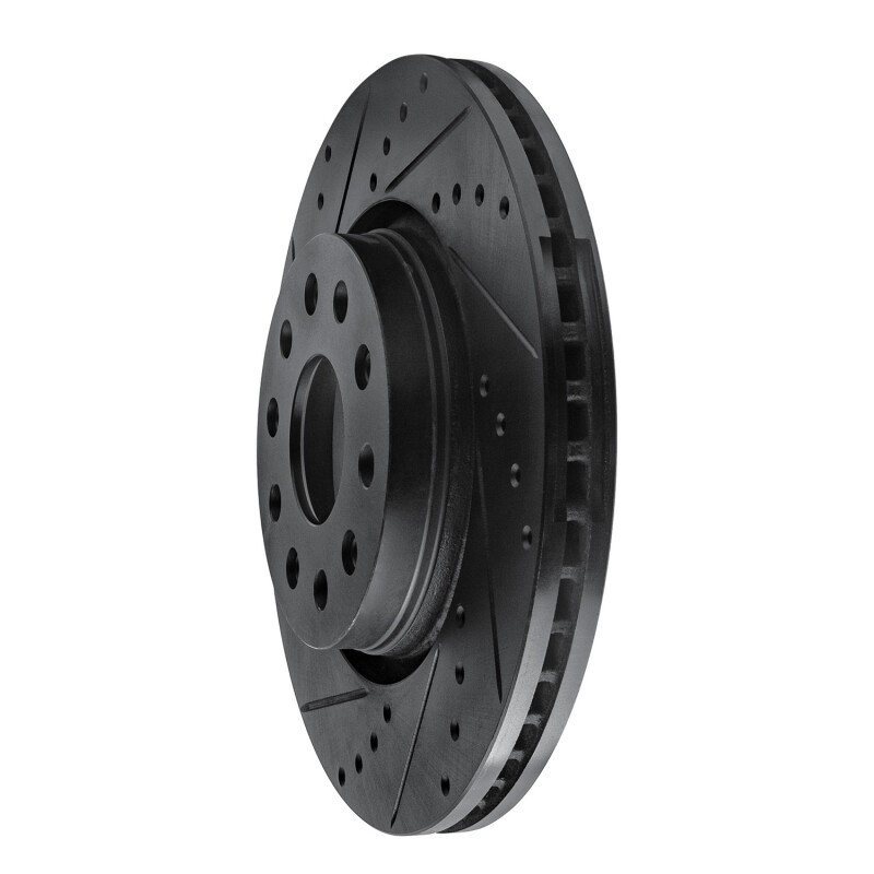 Dodge Sprinter 2500 Brake Rotor (1) - Rear Left - R1 Concepts - Drilled & Slotted - Black - `02-`18